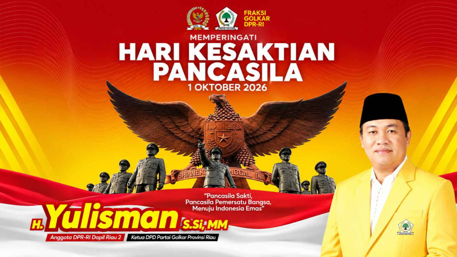 IHari Kesaktian Pancasila 2026, Ketua DPD Golkar Riau H Yulisman: Pancasila Harus Menjadi Kekuatan Persatuan Bangsa